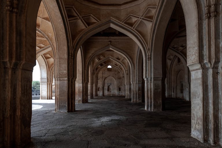 Historic Arches Inside Bidar Fort, India